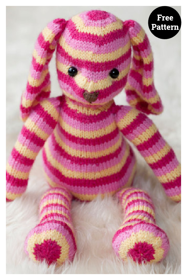 Hop Along Bunny Free Knitting Pattern