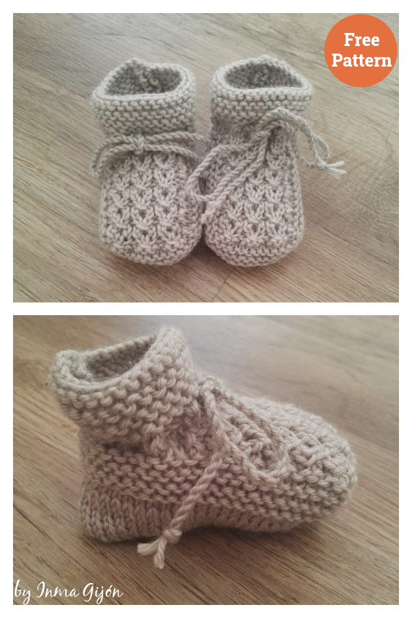 Little-Eyes Baby Booties Free Knitting Pattern