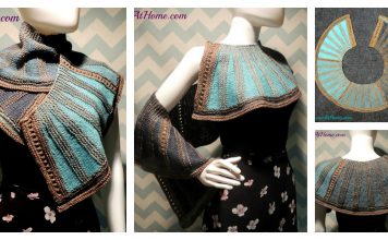 Marching Through the Looking Glass Wrap Free Knitting Pattern