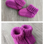 Newborn Baby Booties Free Knitting Pattern and Video Tutorial