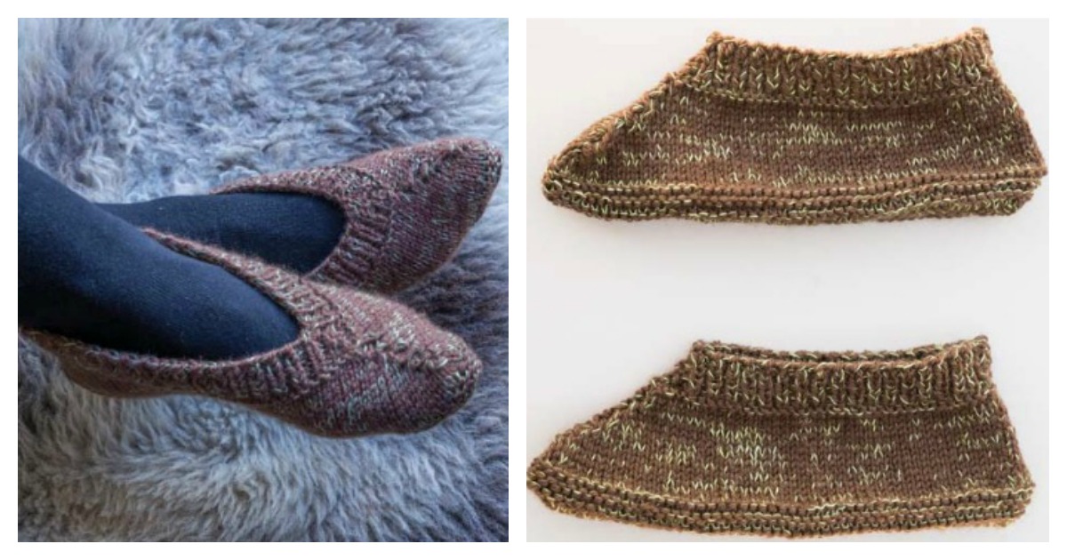 Simply Knit Lady's Slippers Free Pattern