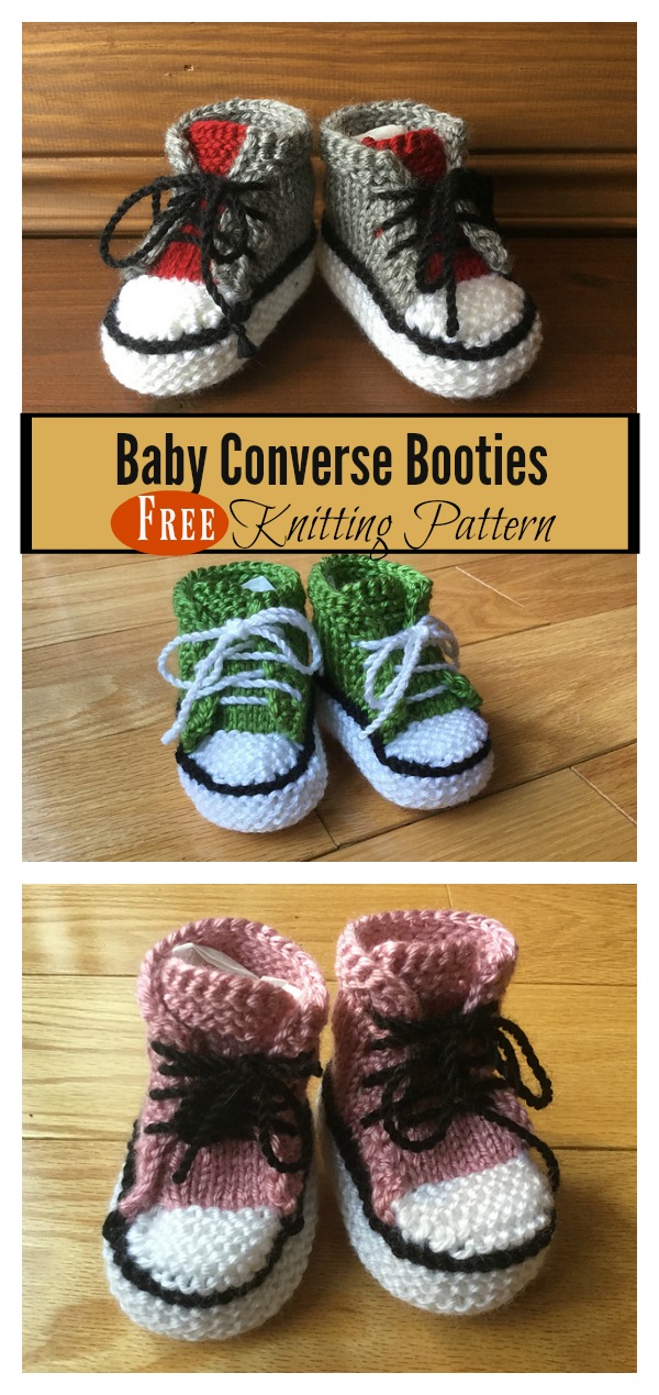 knitted baby converse free pattern