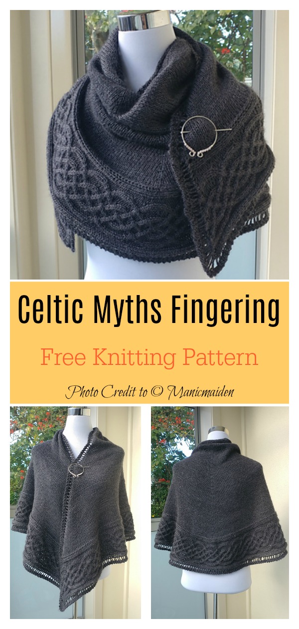 Celtic Myths Fingering Shawl Free Knitting Pattern
