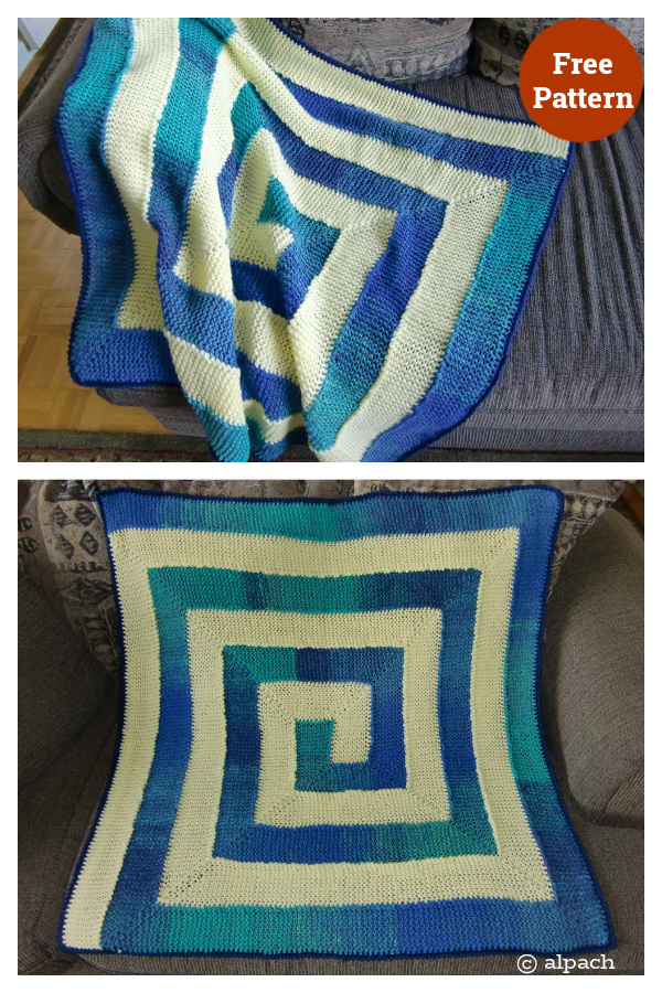 Double Ten Stitch Blanket Free Knitting Pattern