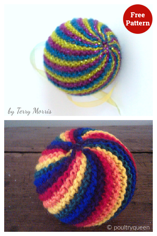 Easy Knit Swirl Ball Free Knitting Pattern