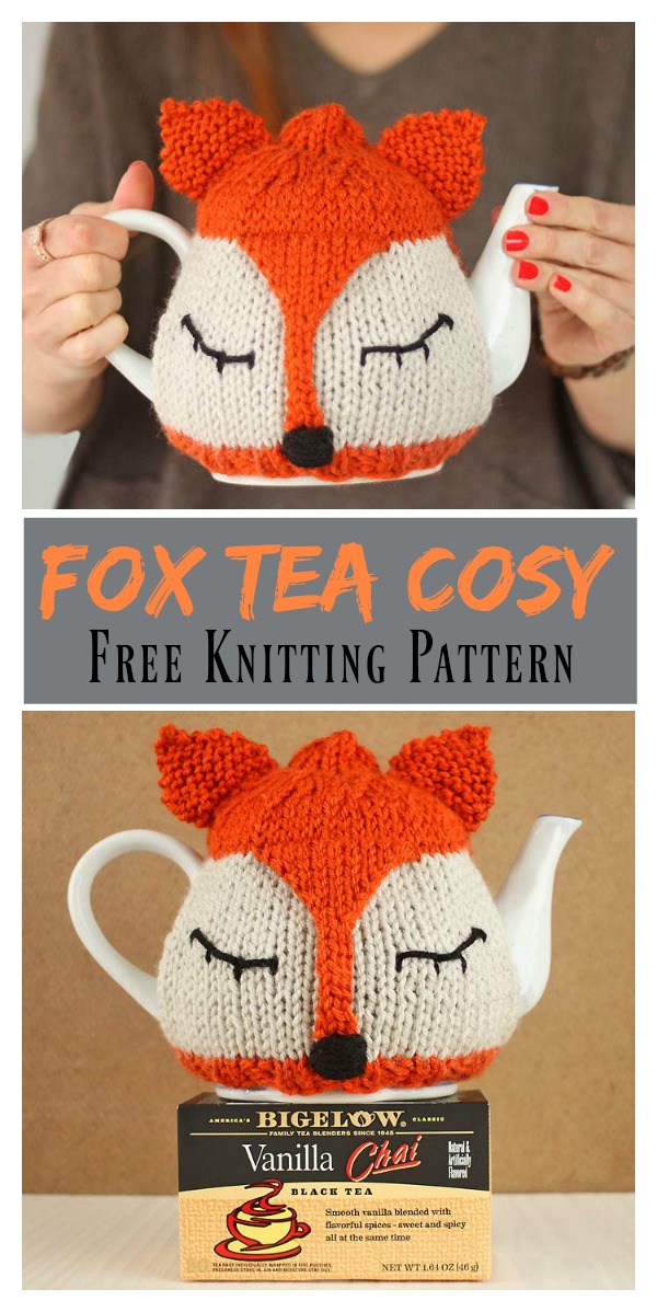 Fox Tea Cosy Free Knitting Pattern