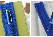Journal Band with Pen Pocket Free Knitting Pattern