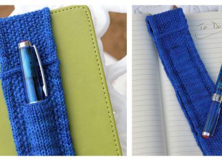 Journal Band with Pen Pocket Free Knitting Pattern