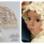 Lace Baby Bonnet Free Knitting Pattern