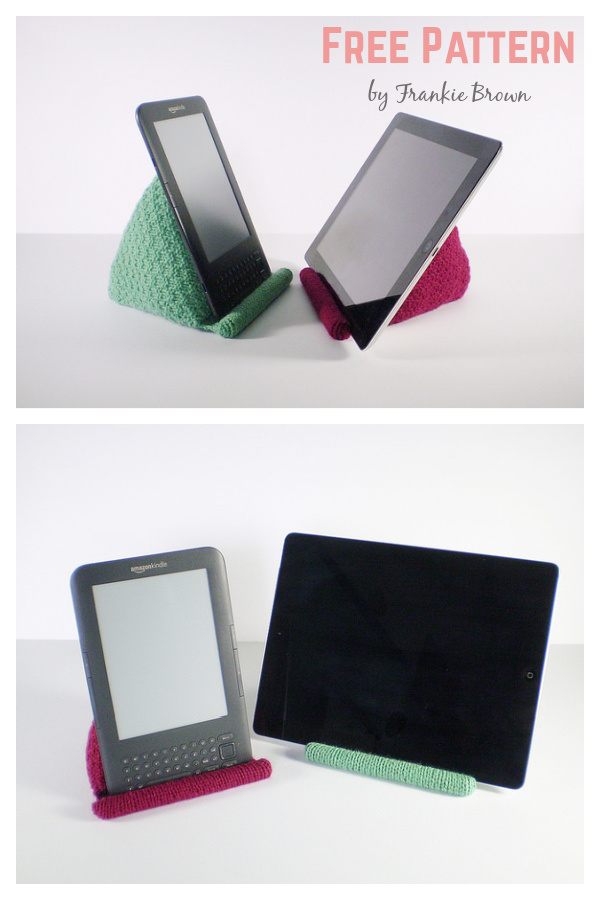 Reading Rest Phone or Tablet Stand Free Knitting Pattern