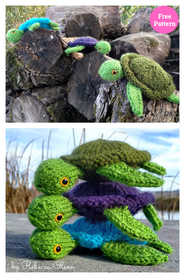 Sea Turtle Stack Free Knitting Pattern