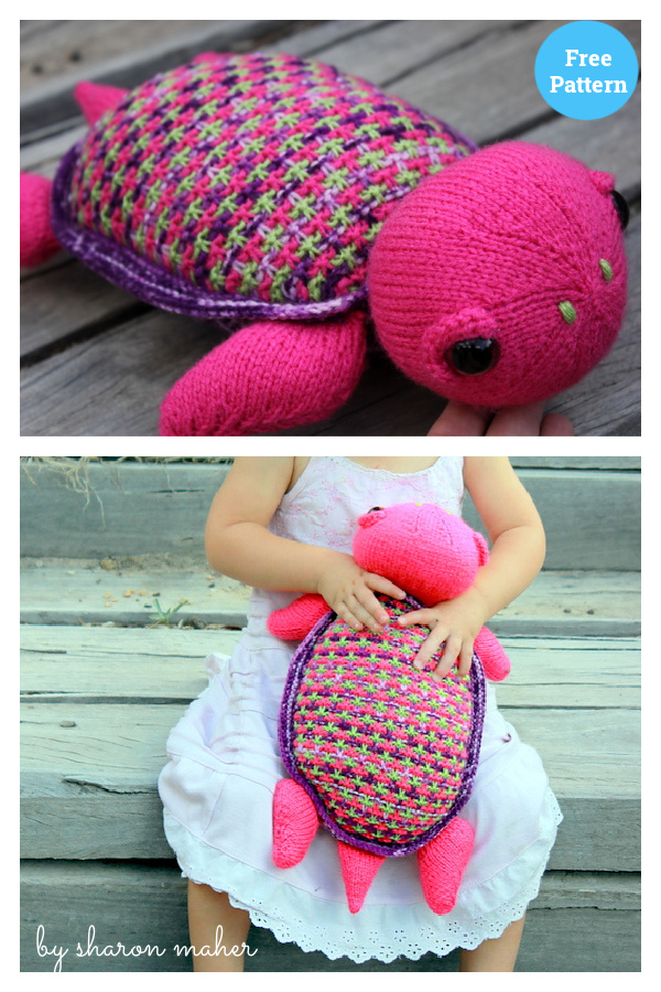 Shelly the Colourful Sea Turtle Free Knitting Pattern
