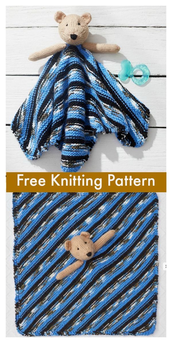 Teddy Bear Lovey Free Knitting Pattern