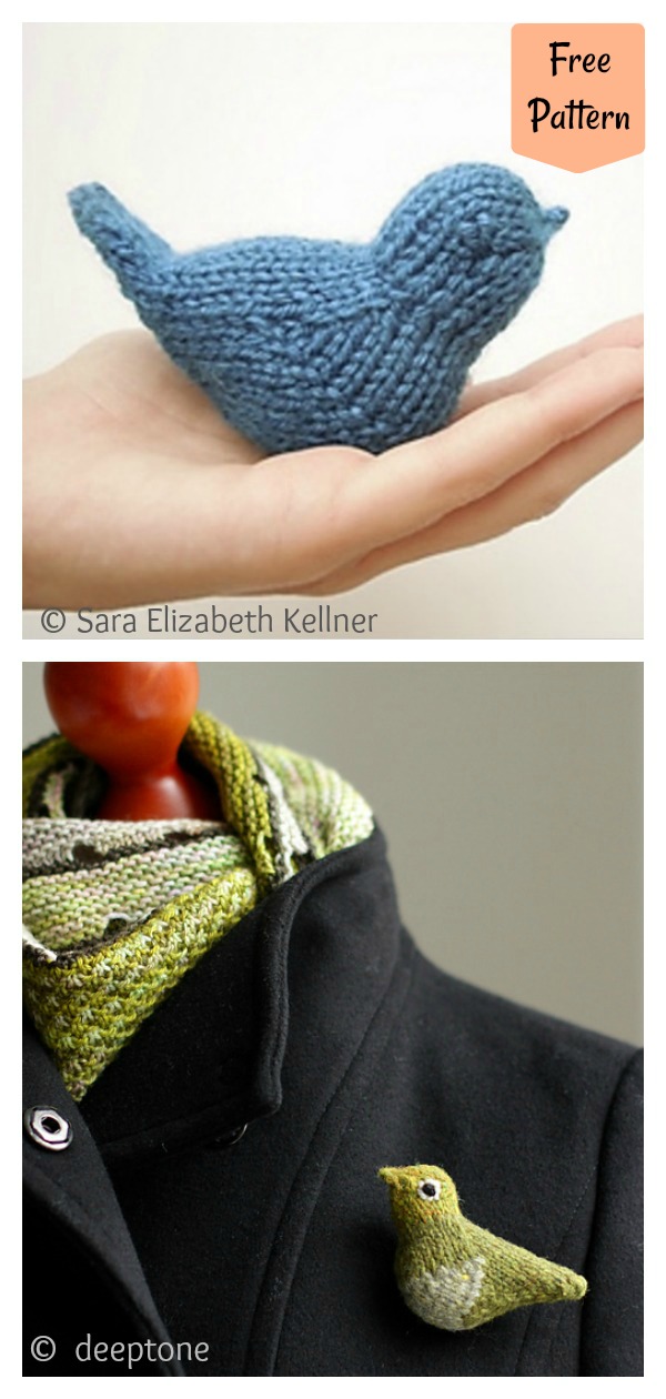 Blue Bird Free Knitting Pattern 