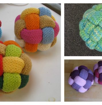 Braided Ball Free Knitting Pattern and Video Tutorial