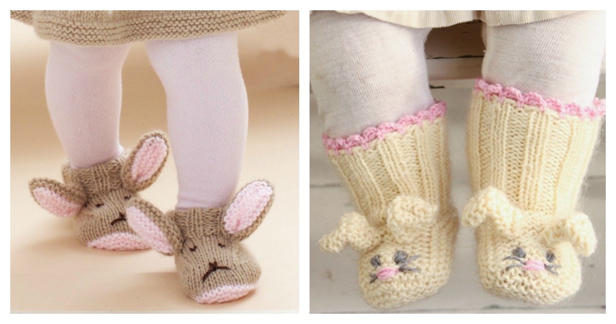 Bunny Baby Booties Free Knitting Pattern