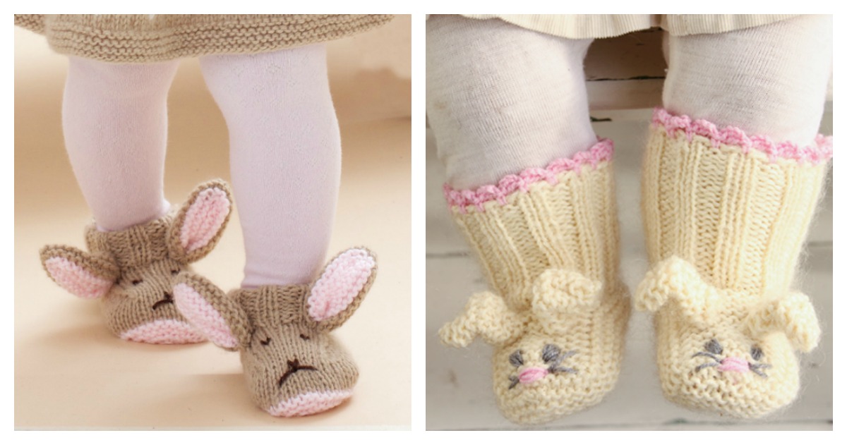 bunny baby booties