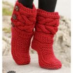 Cable Slippers Free Pattern Knitting and Video Tutorial