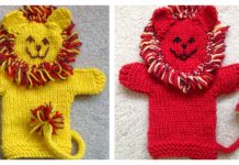 Cute Lion Hand Puppet Free Knitting Pattern