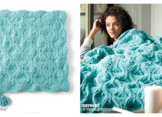 Diamond in the Rough Blanket Free Knitting Pattern and Video Tutorial