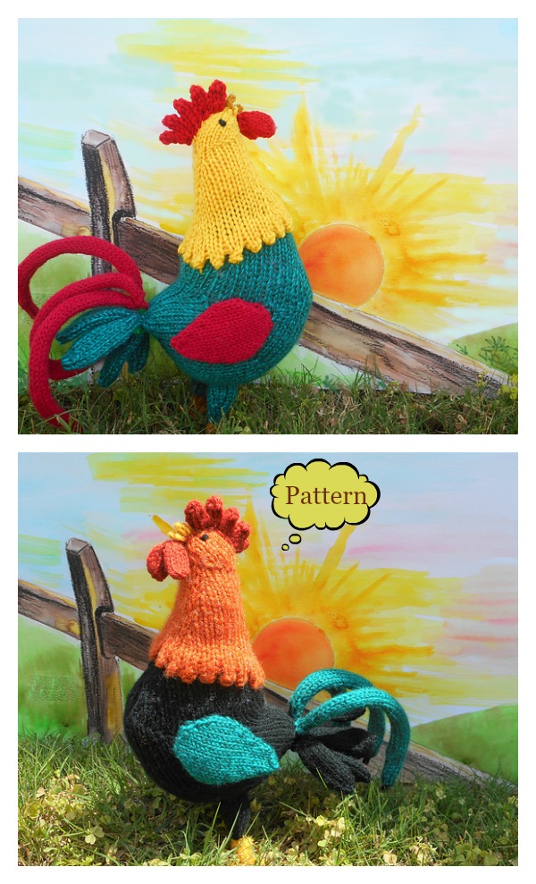 Good Morning Rooster Knitting Pattern