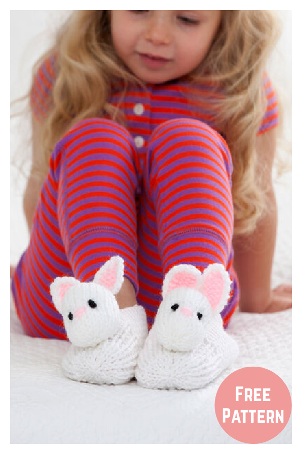 Pet Pal Bunny Slippers Free Knitting Pattern