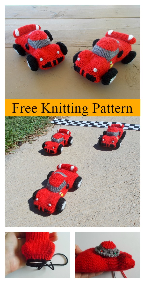 Sports Car Soft Toy Free Knitting Pattern