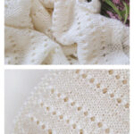 Eyelet Baby Blanket Free Knitting Pattern