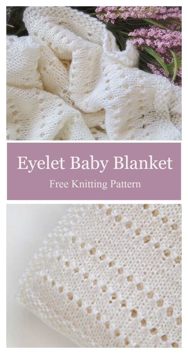 Eyelet Baby Blanket Free Knitting Pattern 