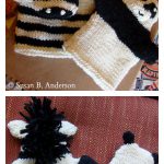 Panda and Zebra Hand Puppets Free Knitting Pattern