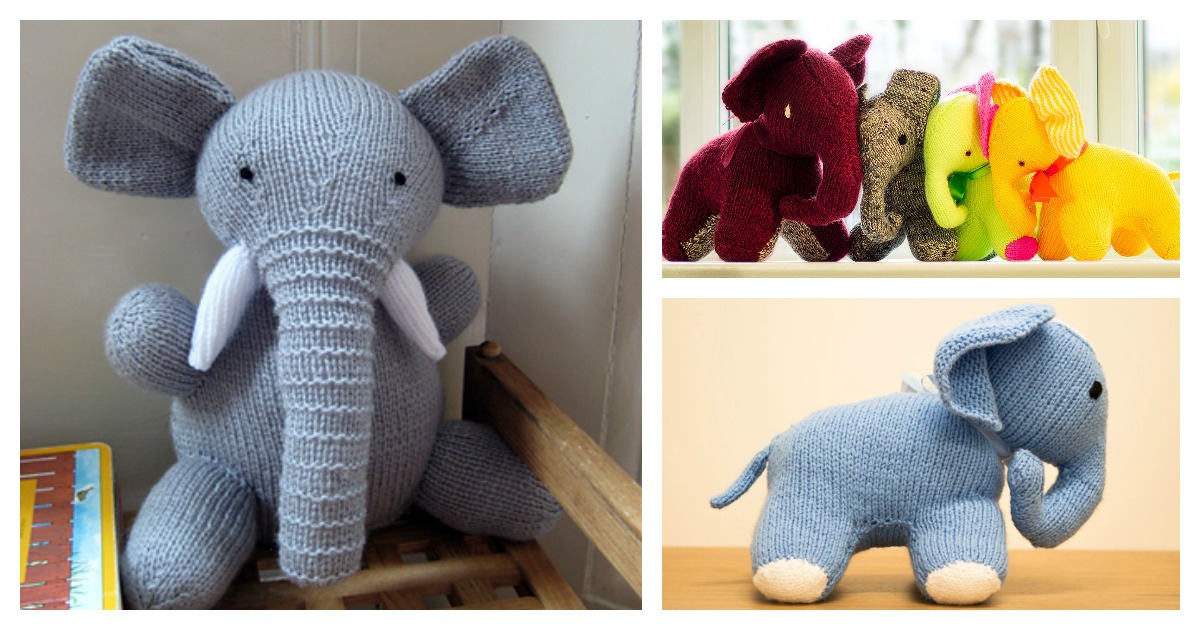 5 Amigurumi Elephant Free Knitting Pattern