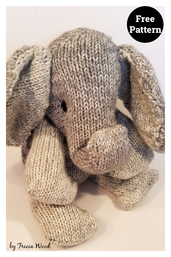 Bodil the Elephant Free Knitting Pattern