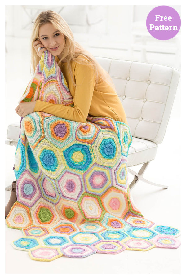 Charleston Garden Blanket Free Knitting Pattern 