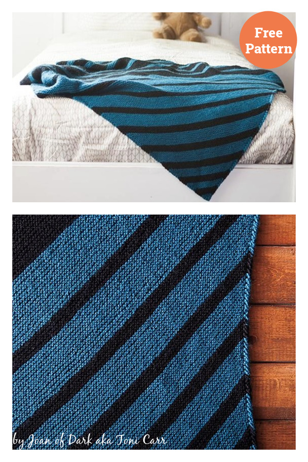 Easy Stripes Blanket Free Knitting Pattern