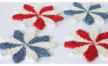 Pinwheel Coasters Free Knitting Pattern