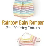 Rainbow Baby Romper Free Knitting Pattern