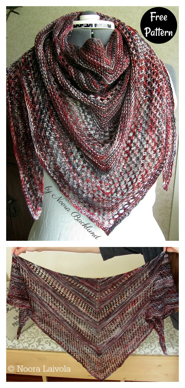 Reyna Triangle Lace Shawl Free Knitting Pattern