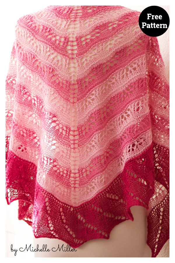 Shelridge Striped Shawl Free Knitting Pattern