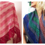 Stripes Lace Shawl Free Knitting Pattern