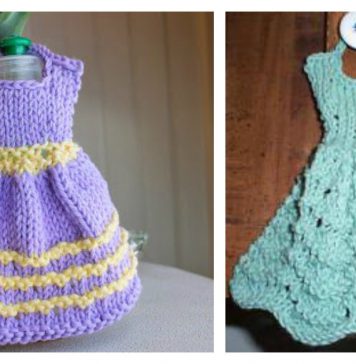 Dishcloth Dresses Free Knitting Pattern