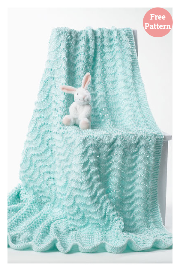 Ripple Lace Baby Blanket Free Knitting Pattern