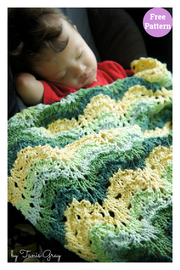 Road Trip Lace Baby Blanket Free Knitting Pattern