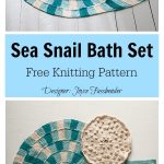 Sea Snail Bath Set Free Knitting Pattern