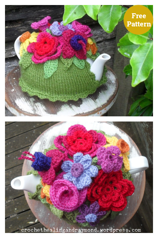 Spring Explosion Tea Cozy Free Knitting Pattern