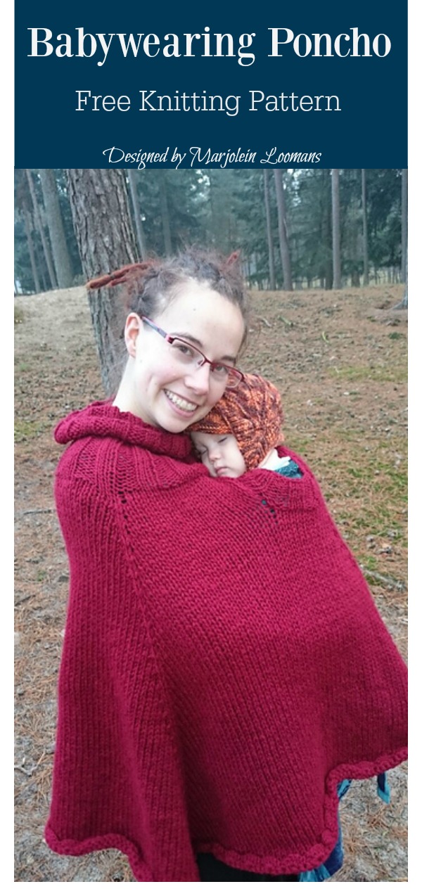 Babywearing Poncho Free Knitting Pattern