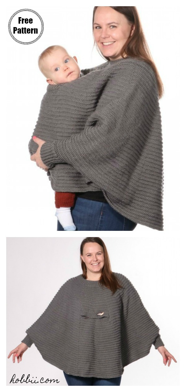 Carrier Poncho Free Knitting Pattern