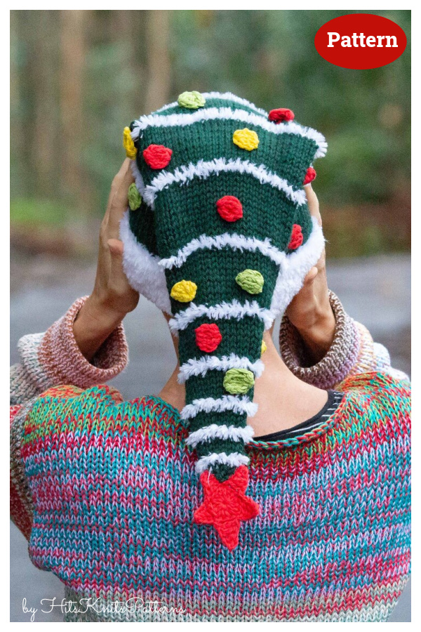 Christmas Tree Beanie Knitting Pattern