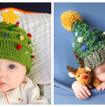 Christmas Tree Hat Free Knitting Pattern