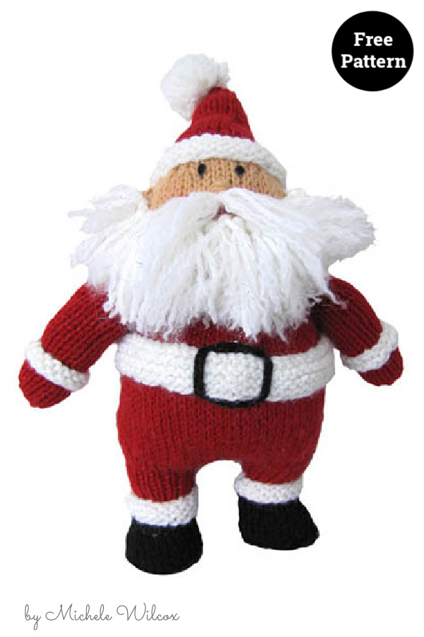 Hearty Holiday Santa Free Knitting Pattern
