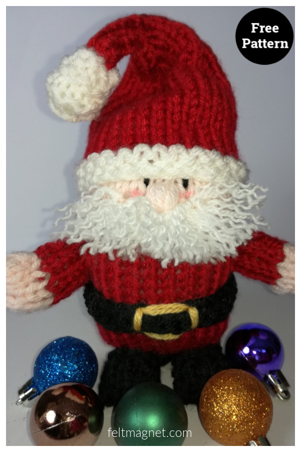 Quick and Easy Santa Doll Free Knitting Pattern